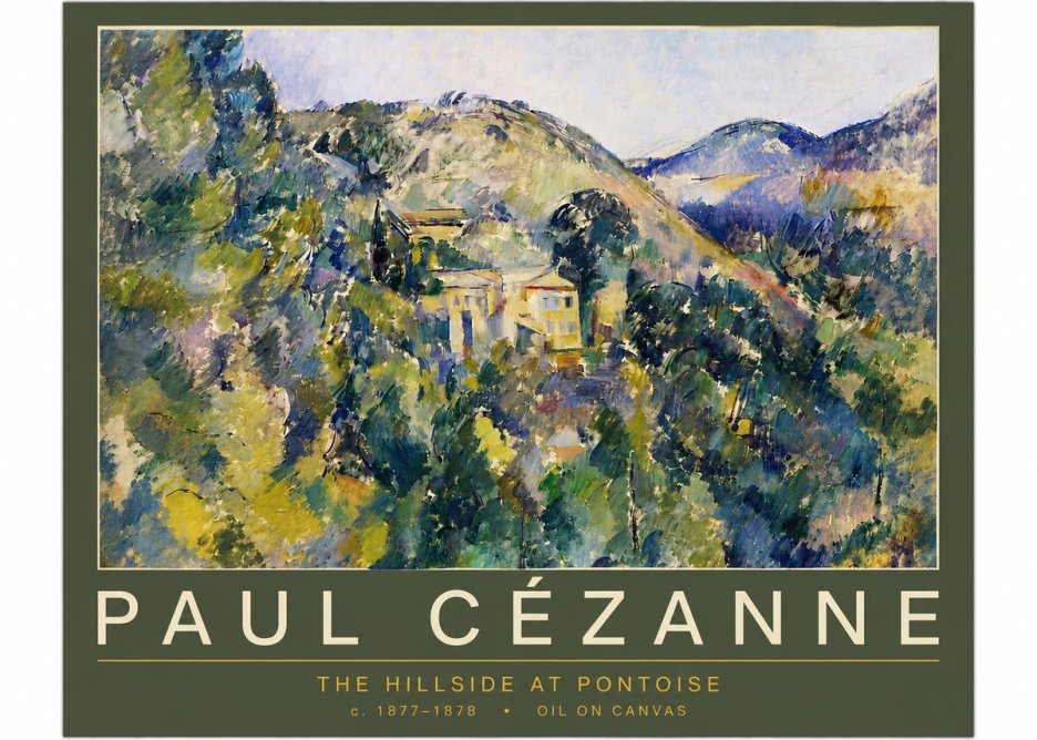 Paul Cézanne The Hillside at Pontoise No6 - Poszter