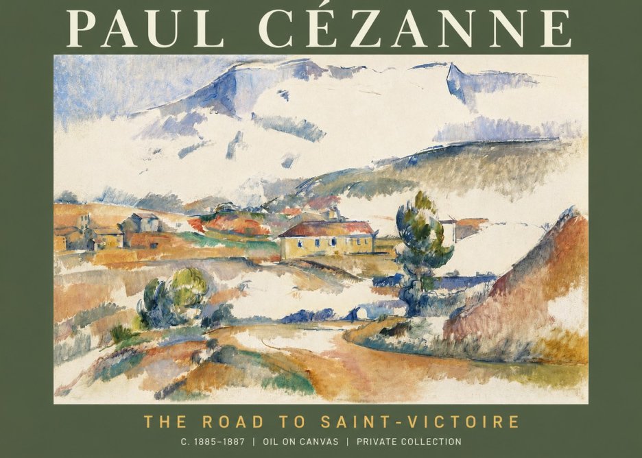 Paul Cézanne The Road to Saint-victoire No2 - Poszter