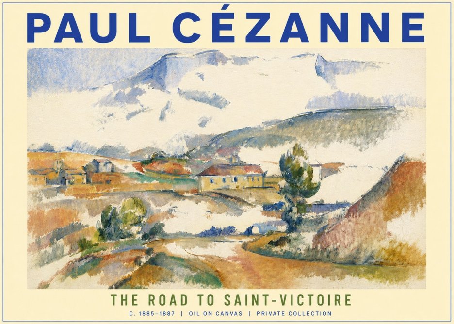Paul Cézanne The Road to Saint-victoire No3 - Poszter