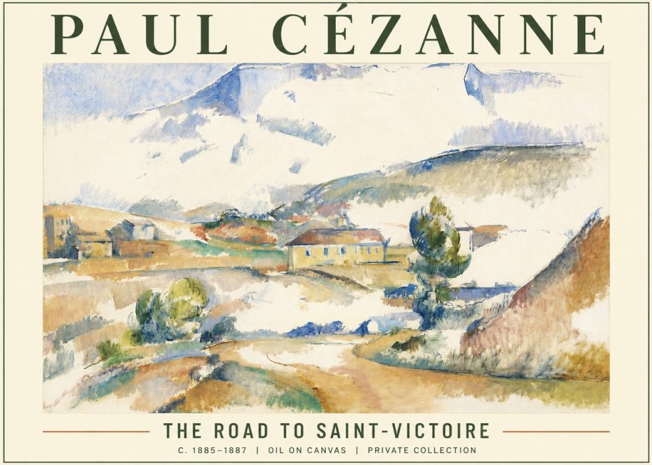 Paul Cézanne The Road to Saint-victoire No5 - Poszter