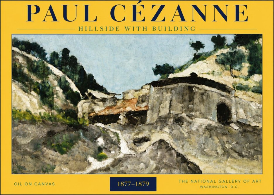 Paul Cézanne Hillside with Building No6 - Poszter