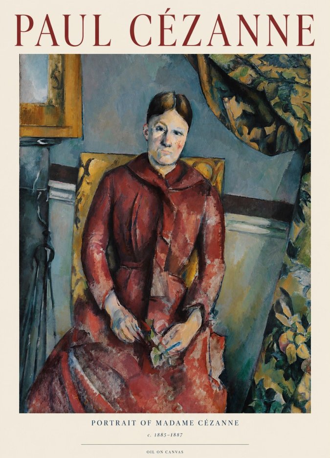 Paul Cézanne Portrait of Madame Cézanne II No1 - Poszter