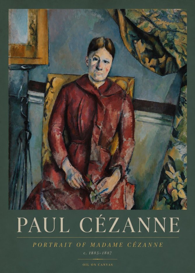 Paul Cézanne Portrait of Madame Cézanne II No3 - Poszter
