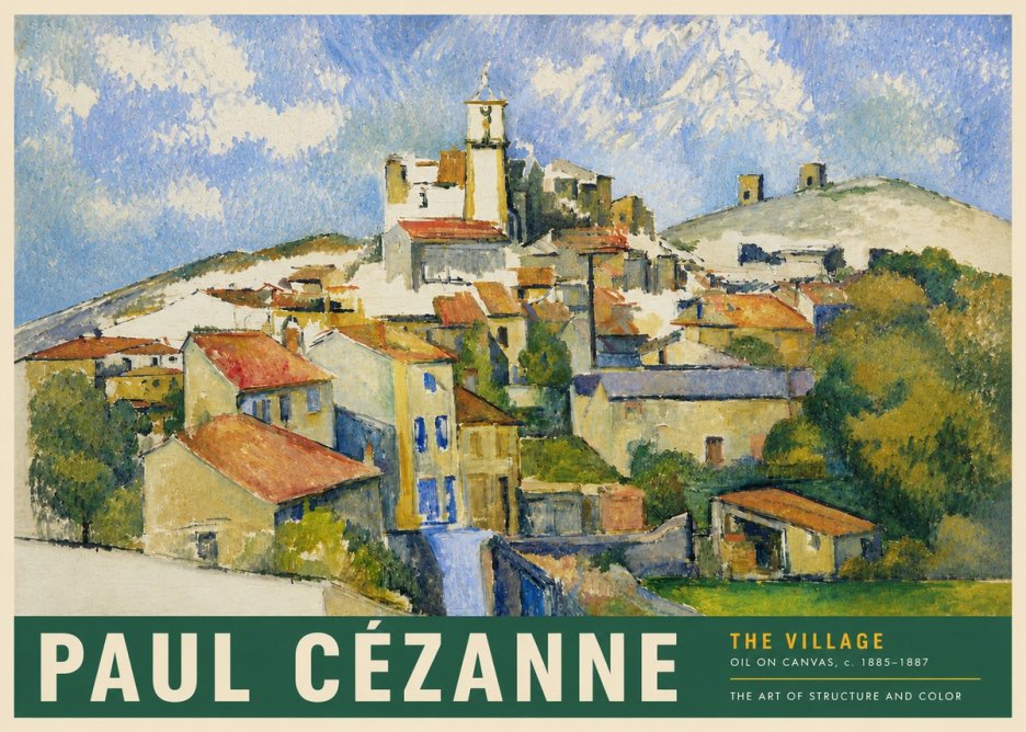 Paul Cézanne The Village III No3 - Poszter