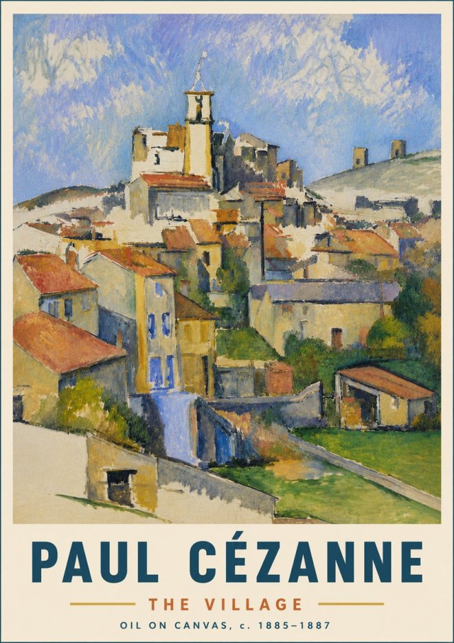 Paul Cézanne The Village III No6 - Poszter