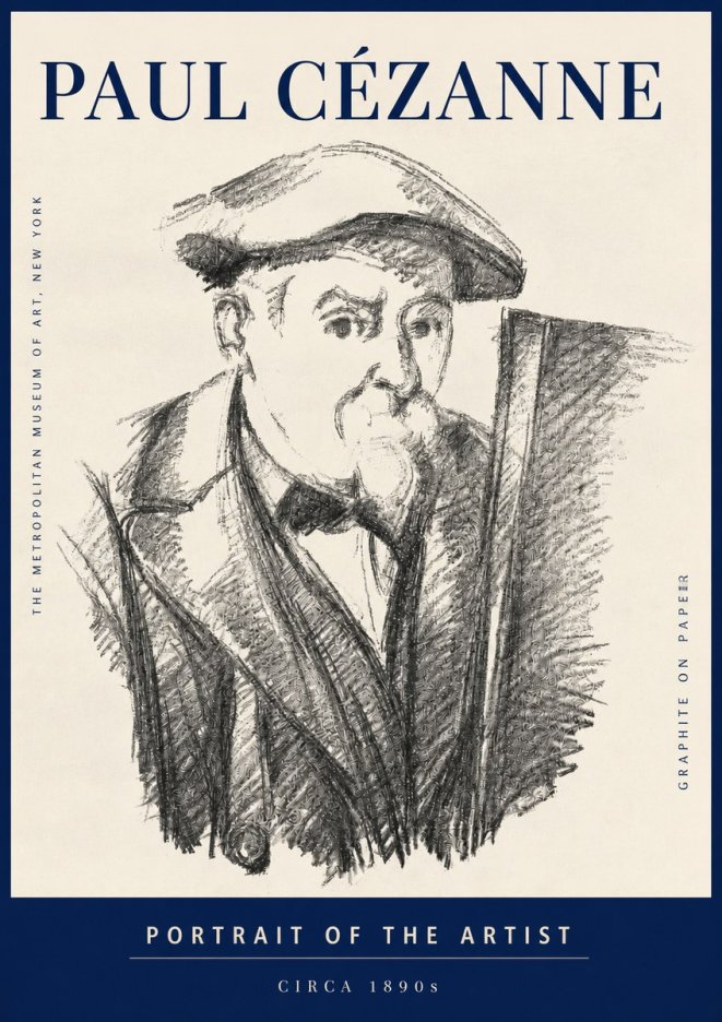 Paul Cézanne Portrait of the Artist III No3 - Poszter