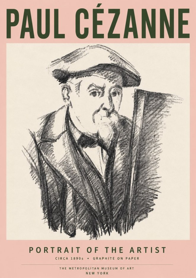 Paul Cézanne Portrait of the Artist III No5 - Poszter