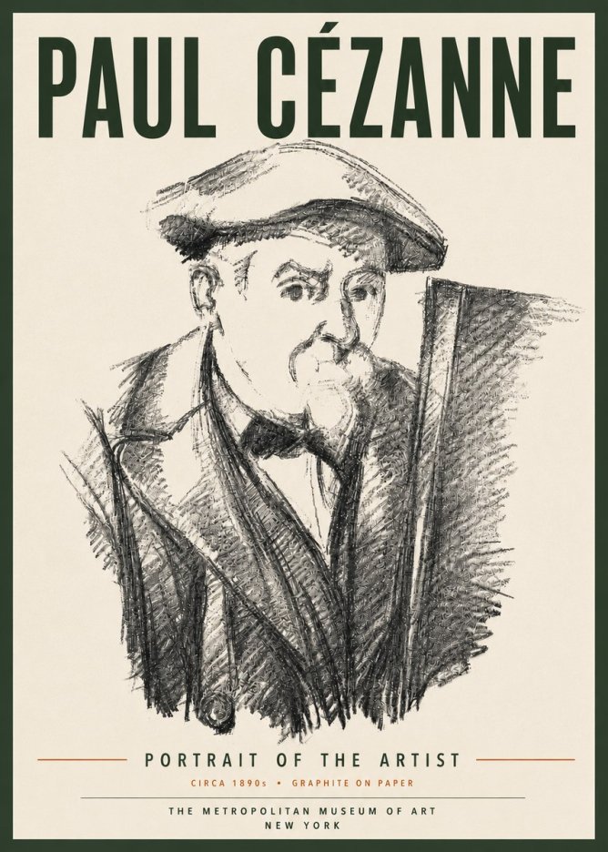 Paul Cézanne Portrait of the Artist III No6 - Poszter