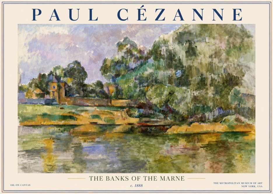 Paul Cézanne The Banks of the Marne No5 - Poszter