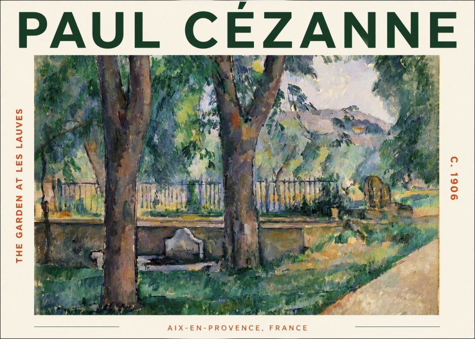 Paul Cézanne The Garden at Les Lauves No3 - Poszter