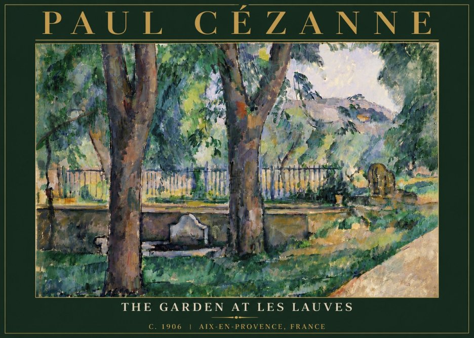Paul Cézanne The Garden at Les Lauves No6 - Poszter