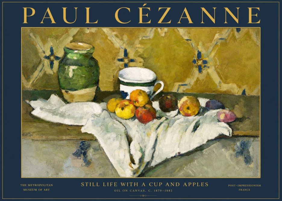 Paul Cézanne Still Life with a Cup and Apples No5 - Poszter