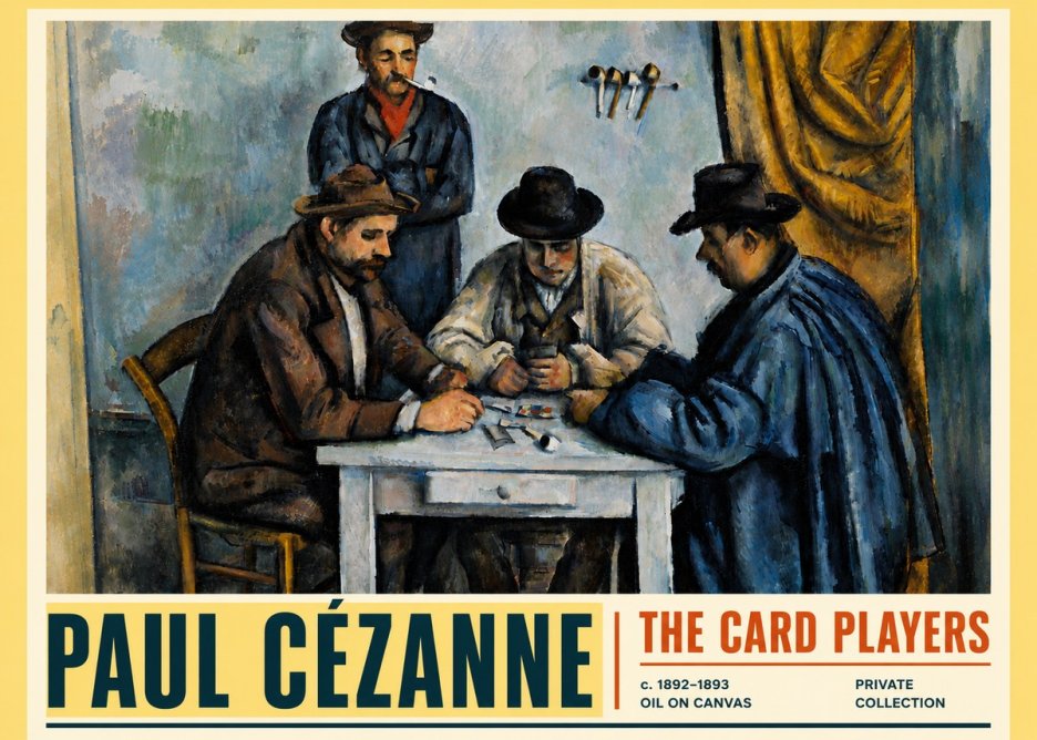Paul Cézanne The Card Players II No6 - Poszter