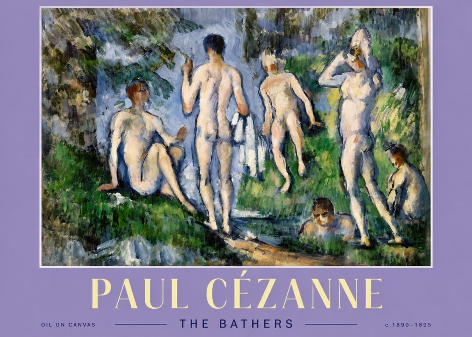 Paul Cézanne The Bathers No4 - Poszter