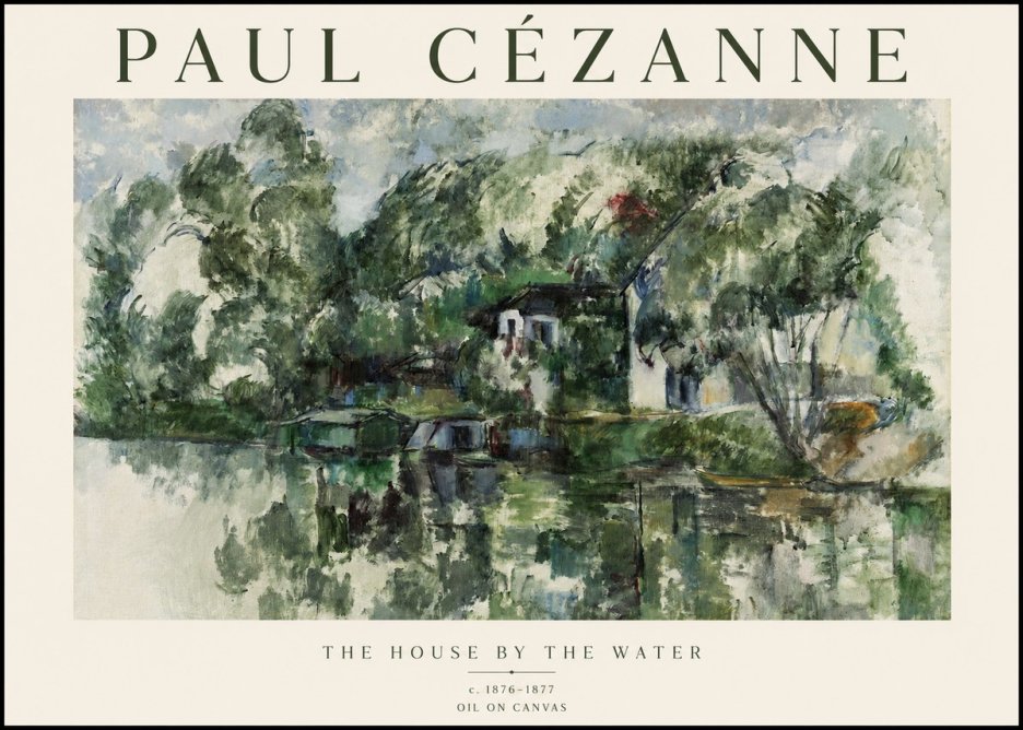 Paul Cézanne The House by the Water No1 - Poszter