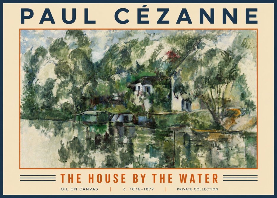 Paul Cézanne The House by the Water No4 - Poszter