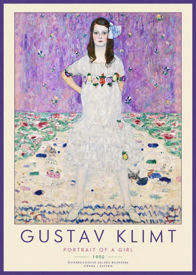 Klimt Portrait of a Girl No2 - Poszter