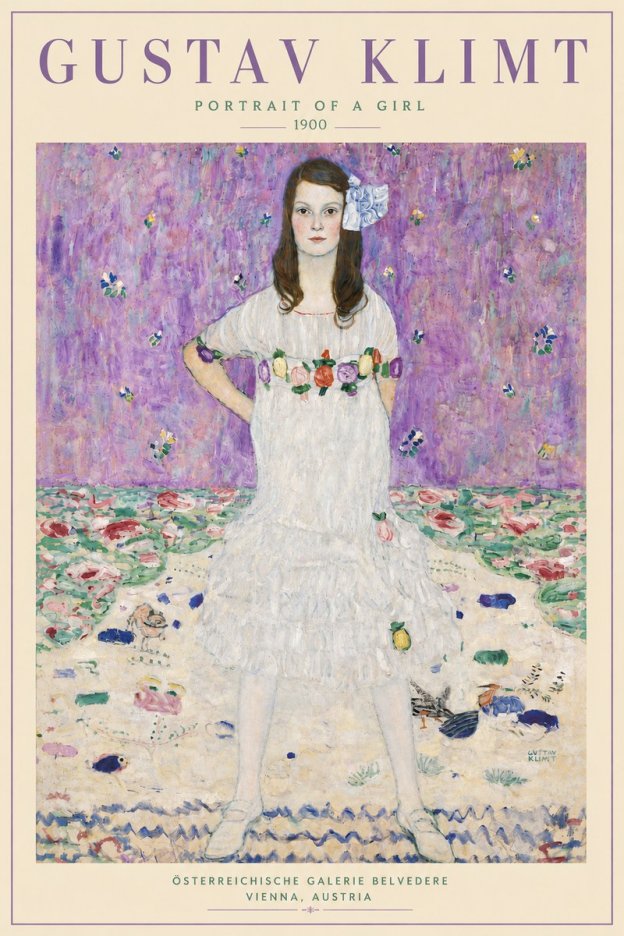 Klimt Portrait of a Girl No6 - Poszter