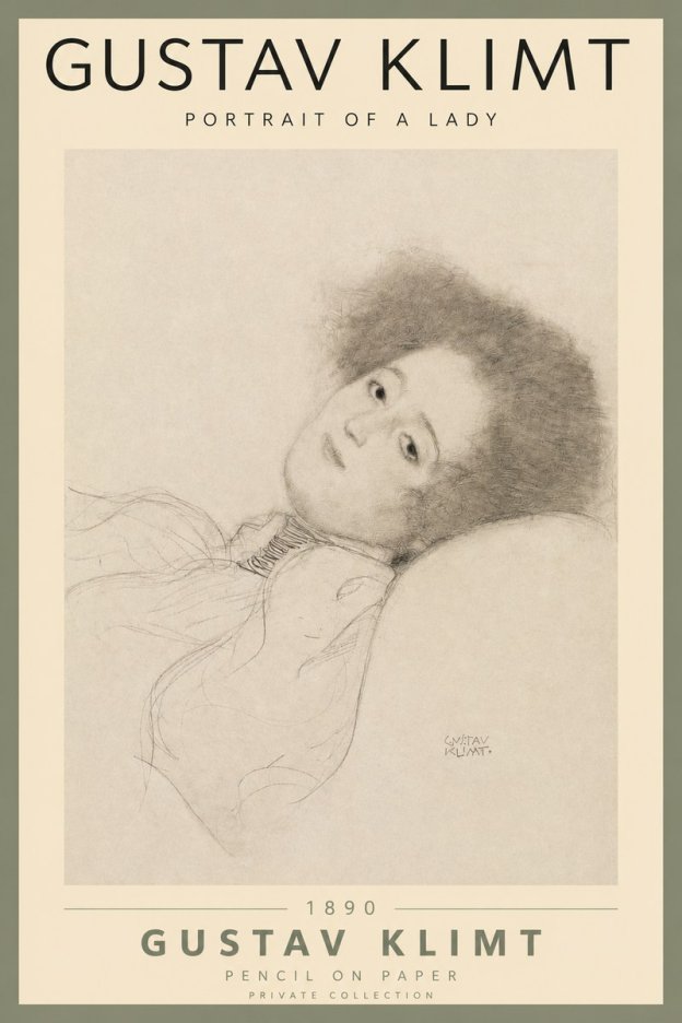 Klimt Portrait of a Lady No2 - Poszter