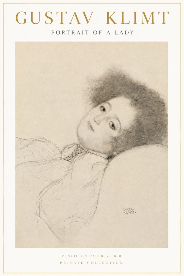 Klimt Portrait of a Lady No3 - Poszter