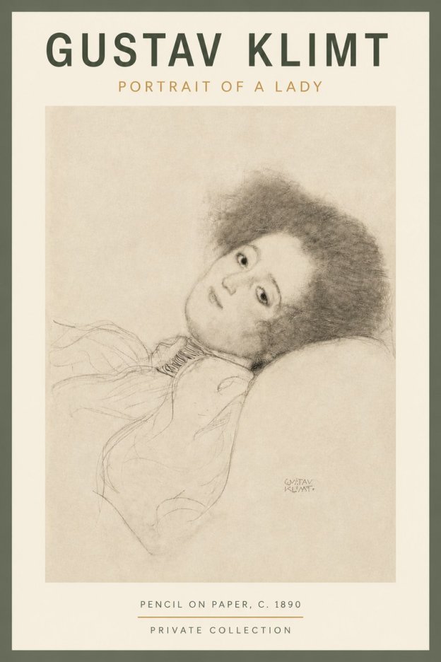 Klimt Portrait of a Lady No4 - Poszter