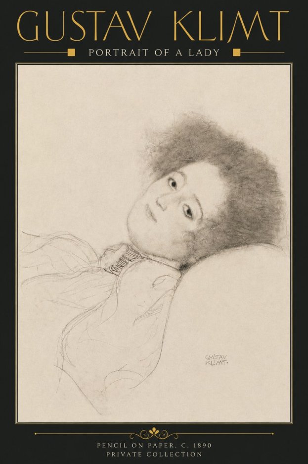 Klimt Portrait of a Lady No6 - Poszter