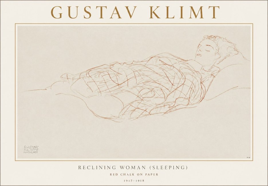Klimt Reclining Woman (Sleeping) I No1 - Poszter