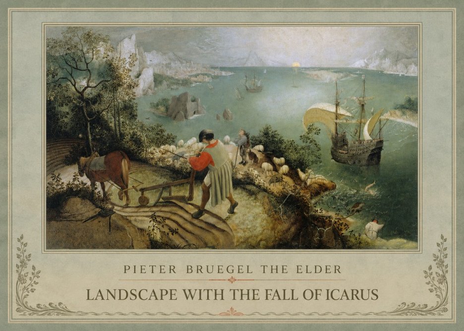 Pieter Bruegel Landscape with the Fall of Icarus I No1 - Poszter