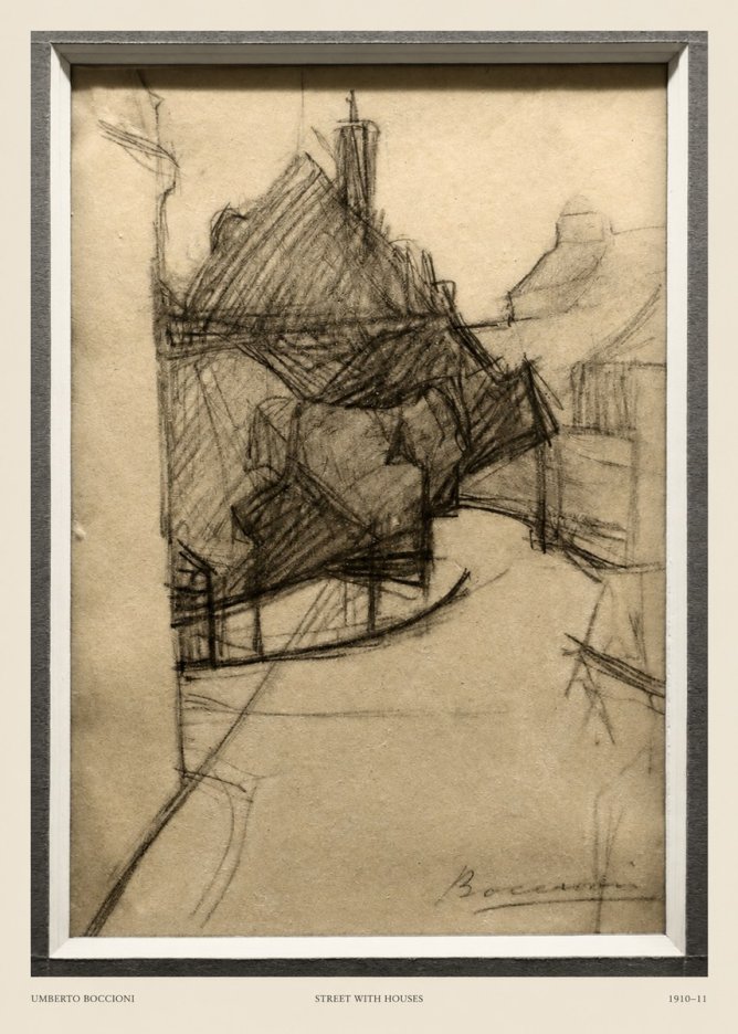 Umberto Boccioni Street with Houses No6 - Poszter