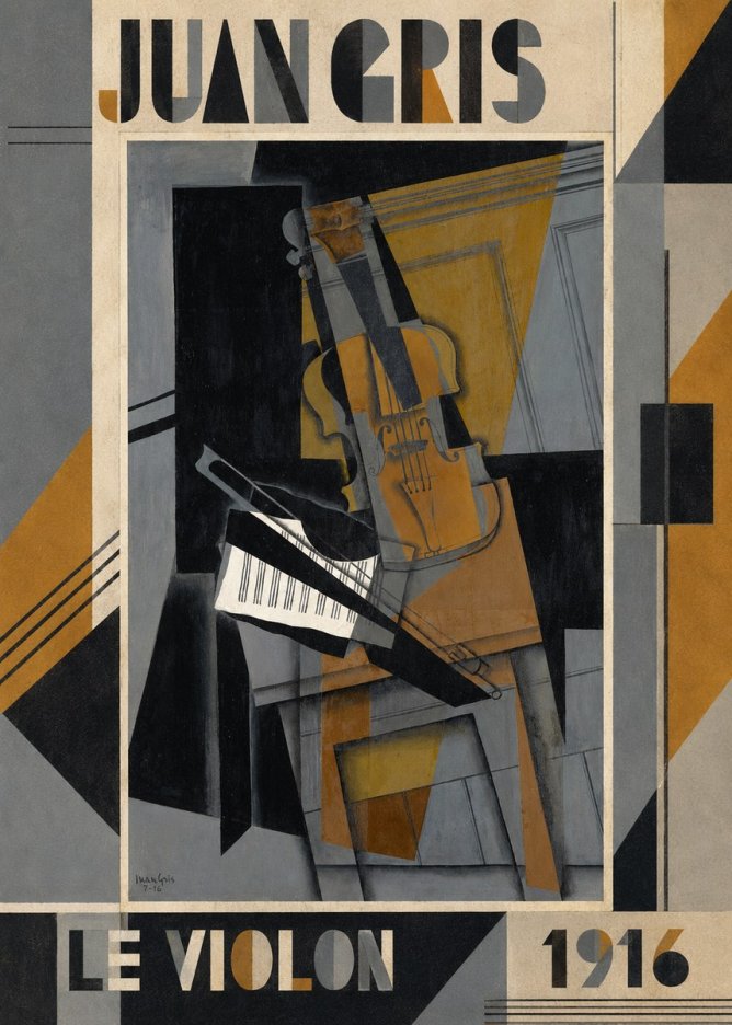Juan Gris Le Violon No1 - Poszter
