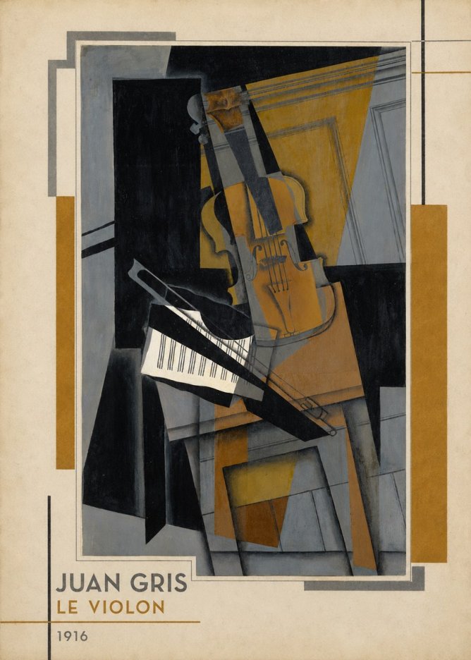 Juan Gris Le Violon No2 - Poszter