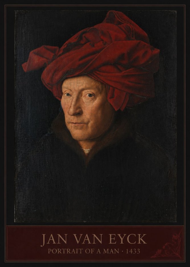 Jan van Eyck Portrait of a Man II No3 - Poszter