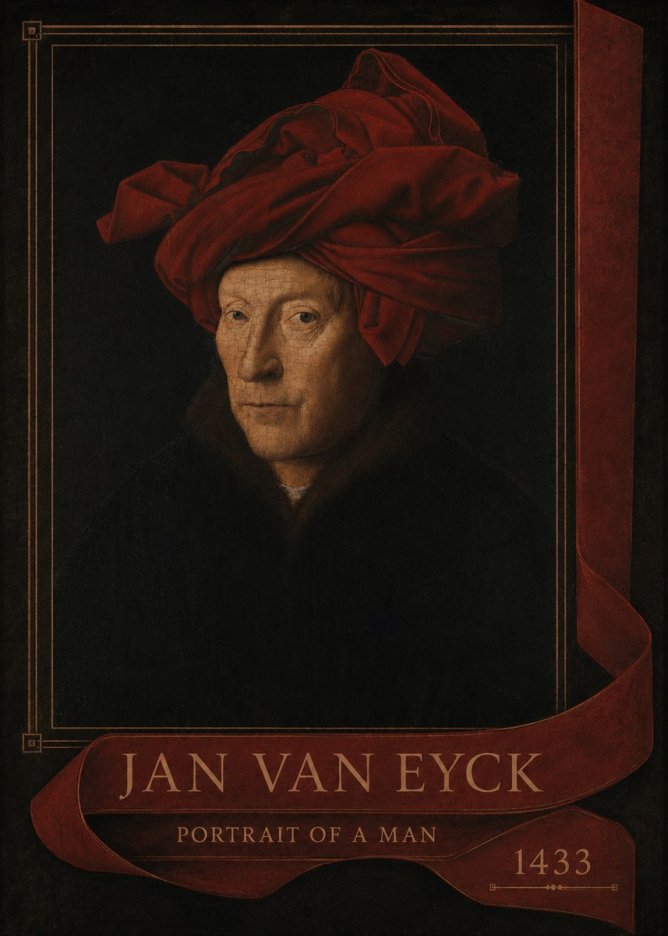 Jan van Eyck Portrait of a Man II No4 - Poszter