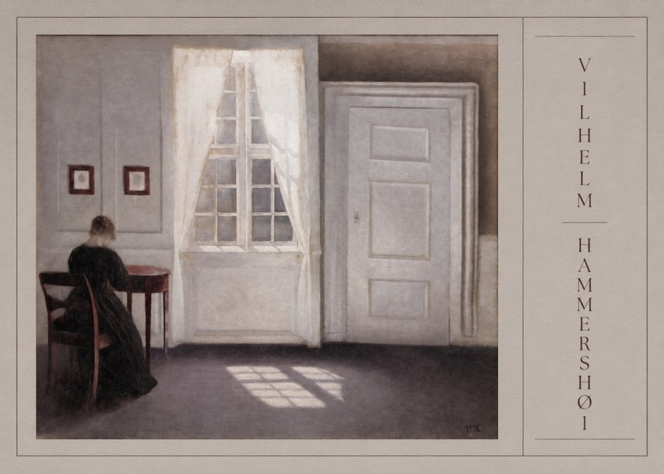 Vilhelm Hammershøi Interior with a Woman from the Back No2 - Poszter