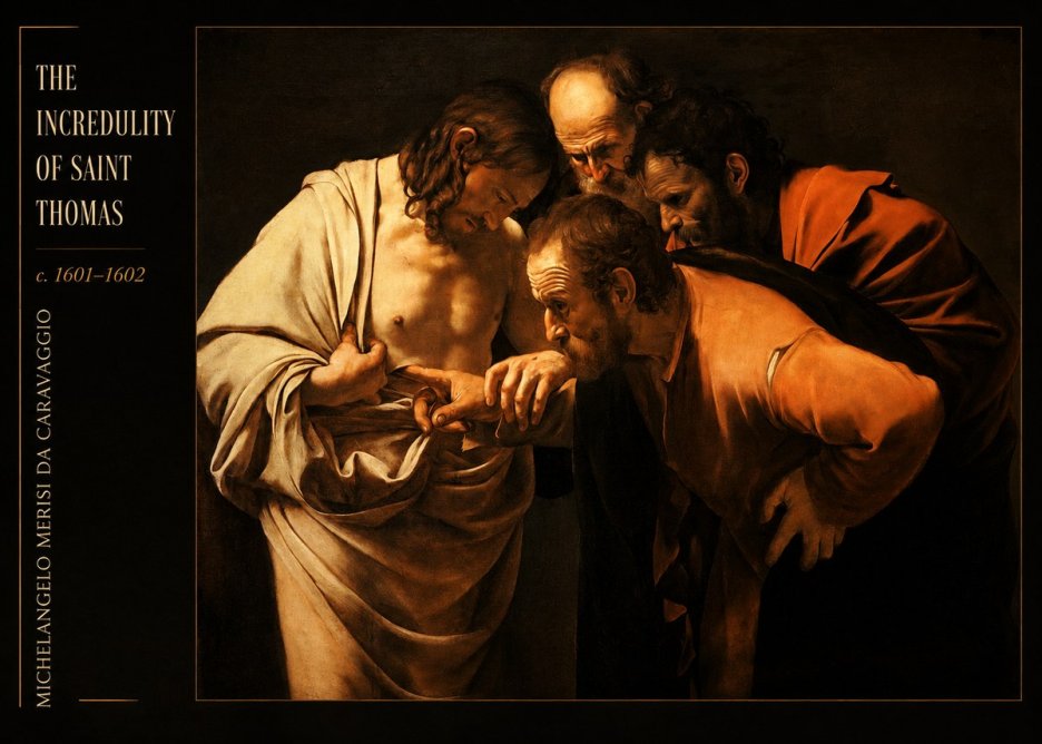 Michelangelo Merisi da Caravaggio The Incredulity of Saint Thomas II No6 - Poszter