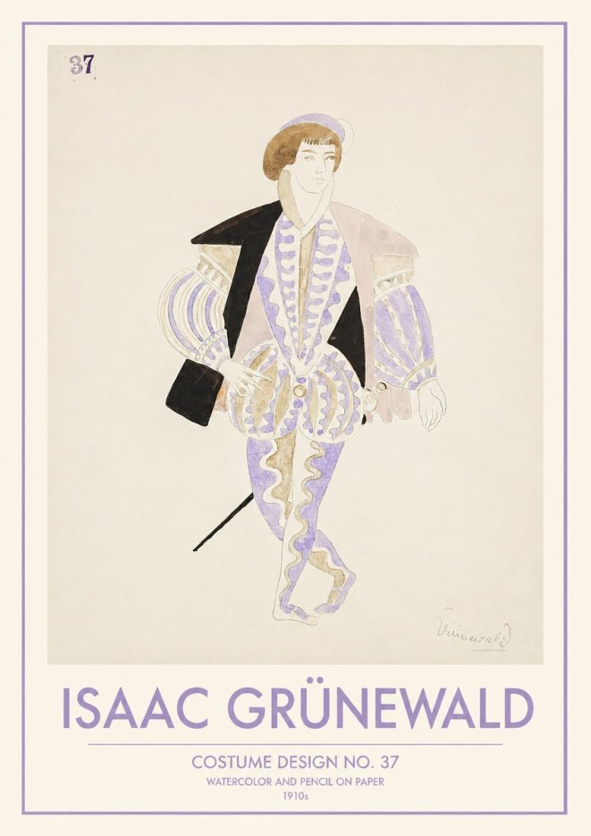 Isaac Grünewald Costume Design No. 37 No1 - Poszter