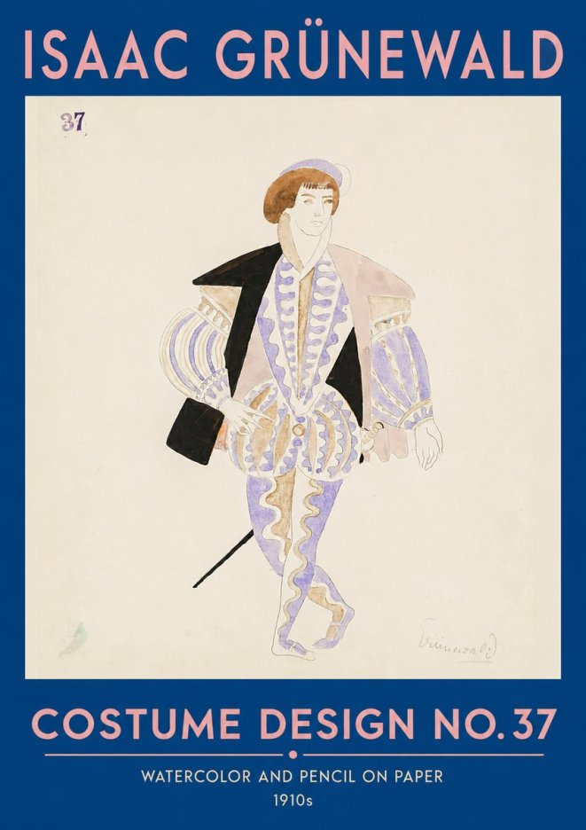 Isaac Grünewald Costume Design No. 37 No2 - Poszter