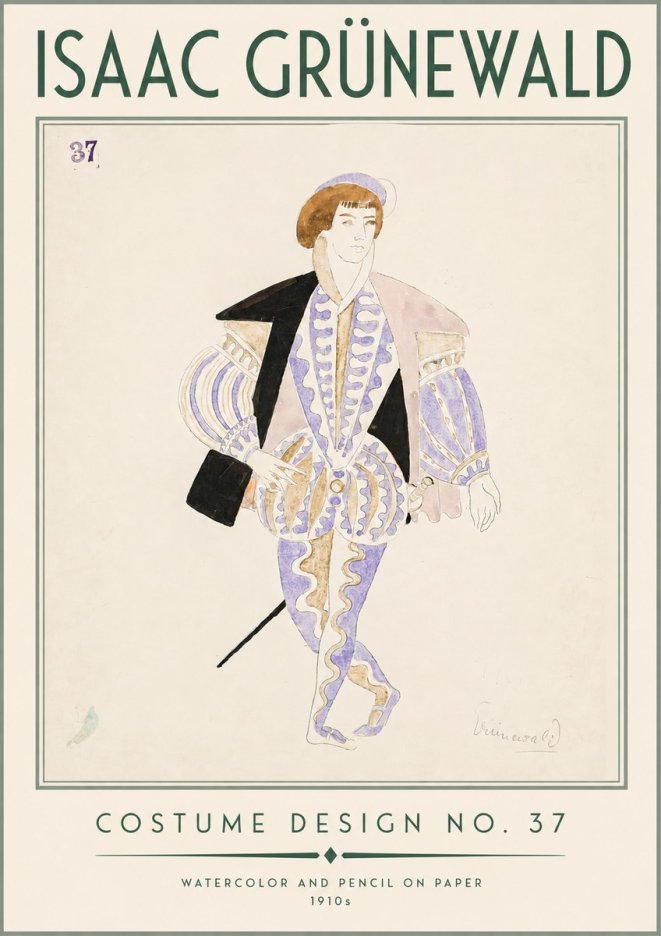 Isaac Grünewald Costume Design No. 37 No3 - Poszter