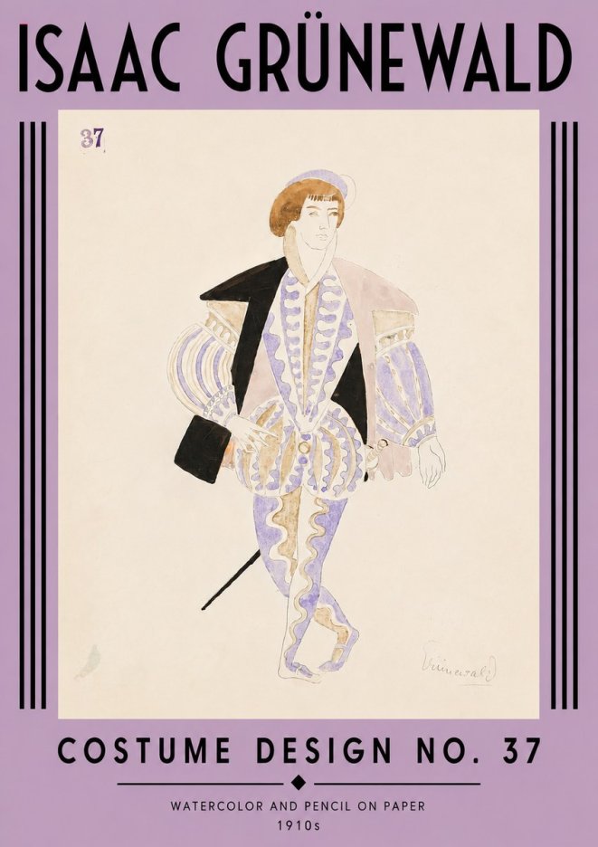 Isaac Grünewald Costume Design No. 37 No4 - Poszter