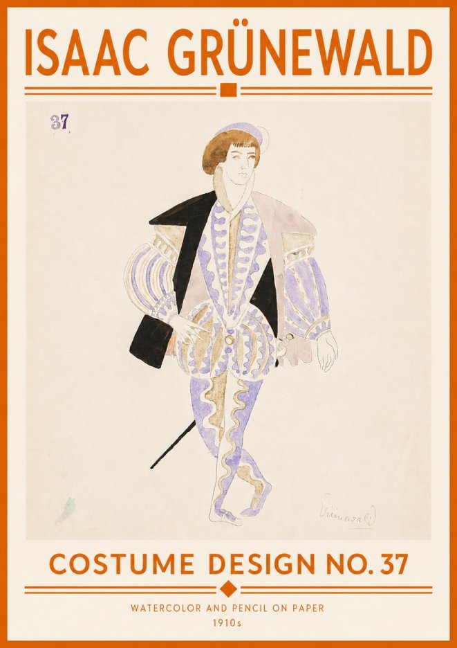 Isaac Grünewald Costume Design No. 37 No5 - Poszter