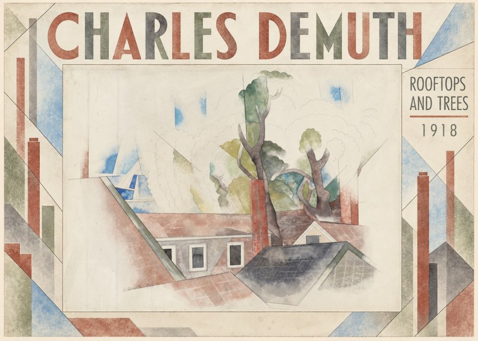 Charles Demuth Rooftops and Trees No4 - Poszter