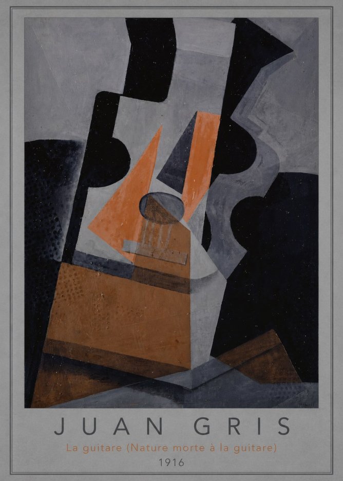 Juan Gris La Guitare (Nature Morte À La Guitare) No3 - Poszter