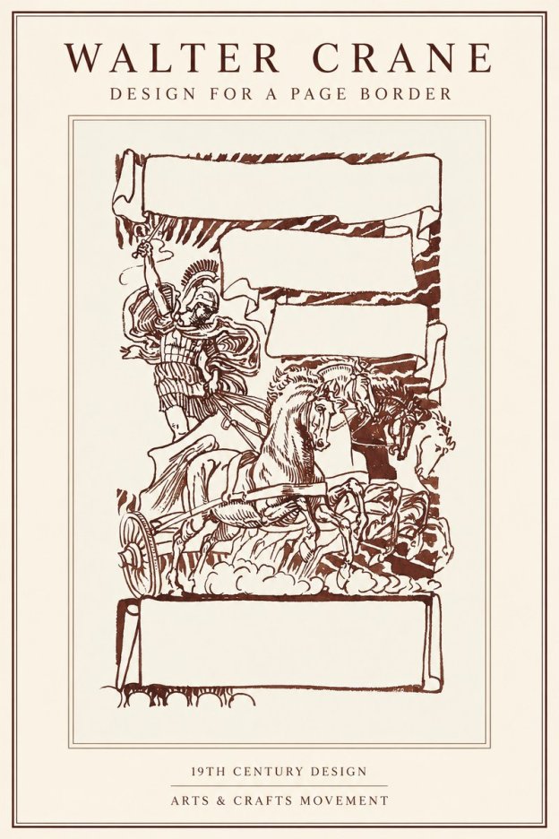 Walter Crane Design for a Page Border No1 - Poszter