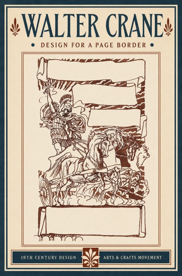 Walter Crane Design for a Page Border No4 - Poszter