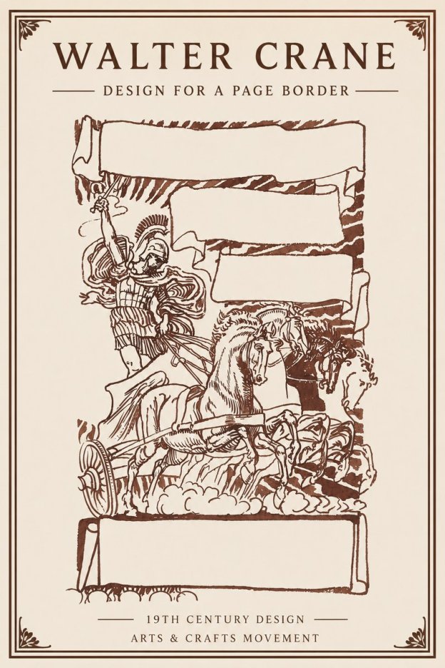 Walter Crane Design for a Page Border No5 - Poszter
