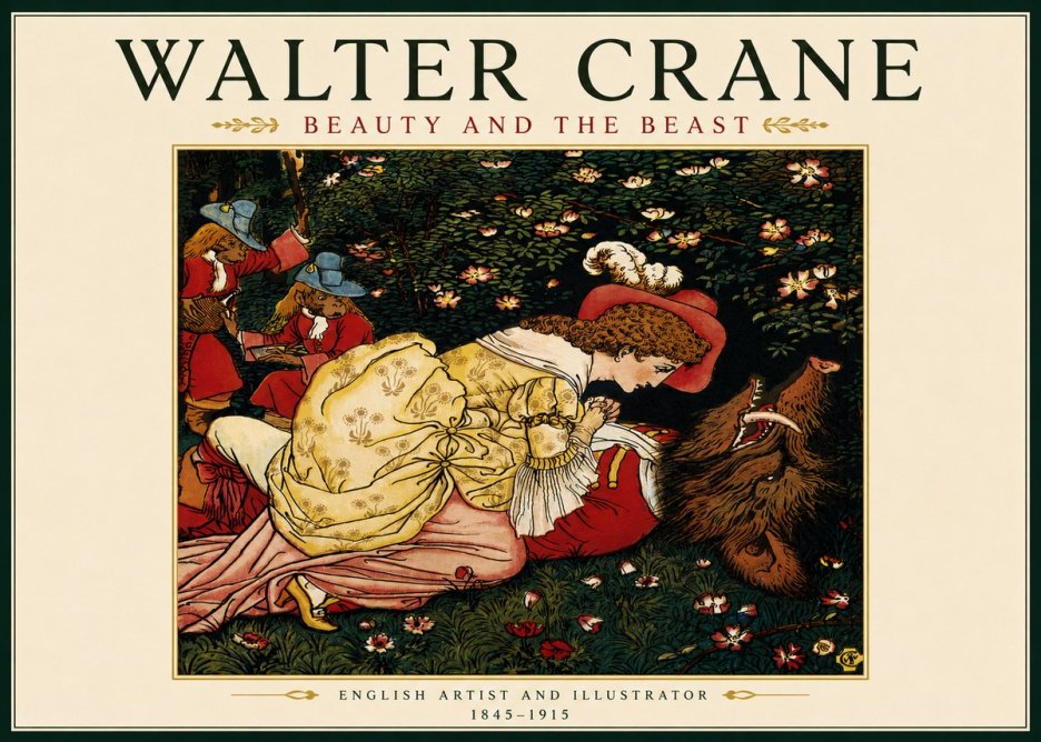 Walter Crane Beauty and the Beast No3 - Poszter