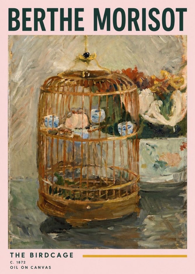 Berthe Morisot The Birdcage II No3 - Poszter