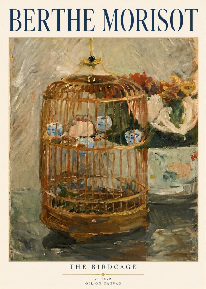 Berthe Morisot The Birdcage II No5 - Poszter