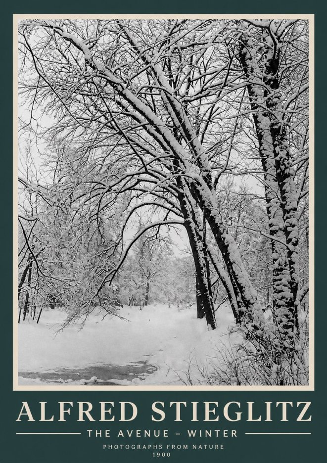 Alfred Stieglitz The Avenue – Winter No3 - Poszter