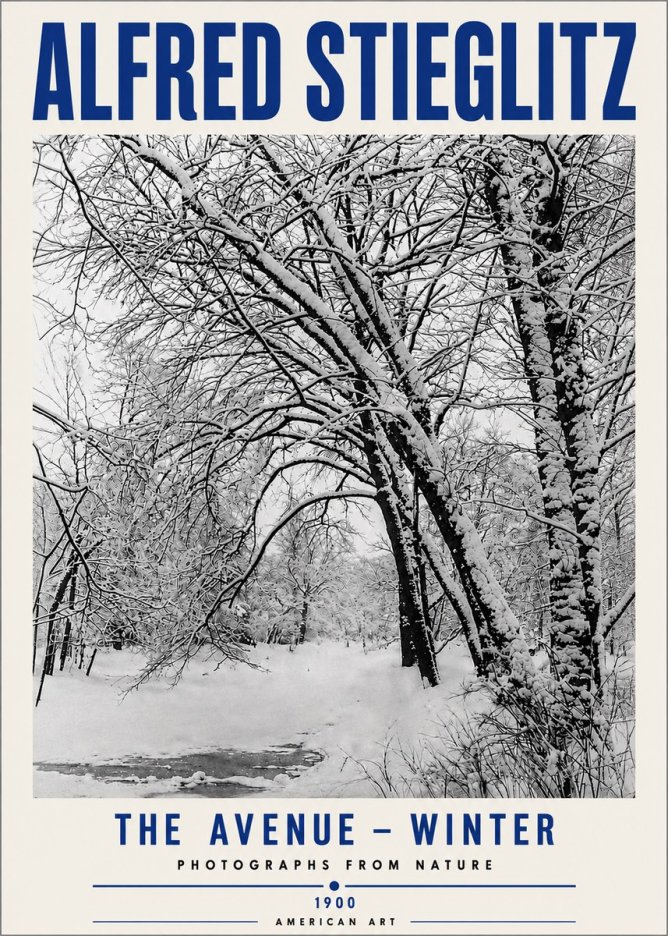 Alfred Stieglitz The Avenue – Winter No5 - Poszter